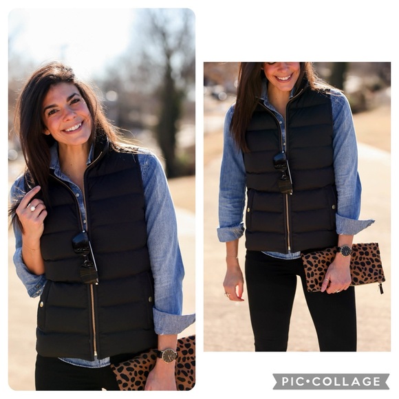 J. Crew Jackets & Blazers - J. Crew “Mountain” Black Down Puffer Vest